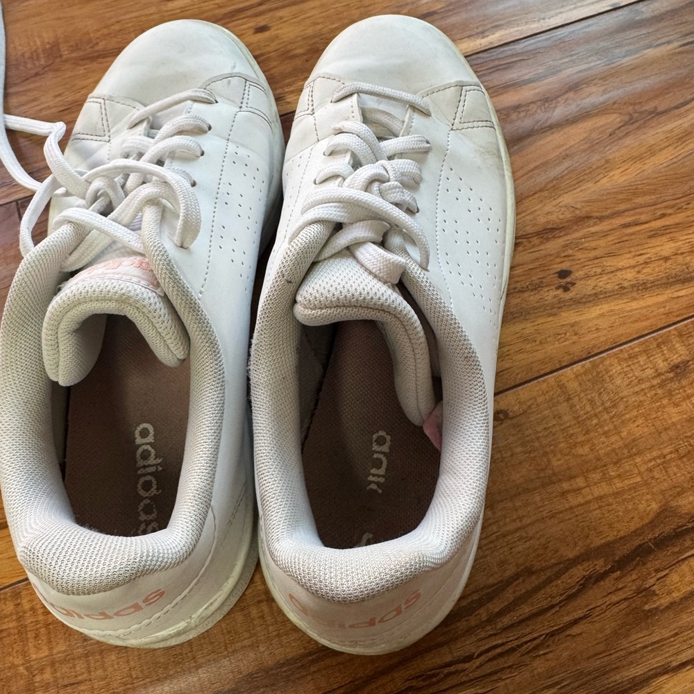 Adidas Womens Advantage Base White Casual Shoes Sneakers Size 7.5 - Picture 4 of 5